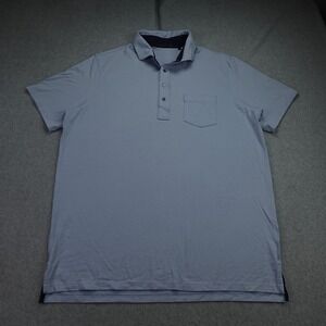 Greyson Polo Shirt Mens XL Light Blue Pima Cotton Modal Blend Short Sleeve Golf